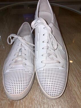 Maurices White Perforated Lace-Up Sneakers